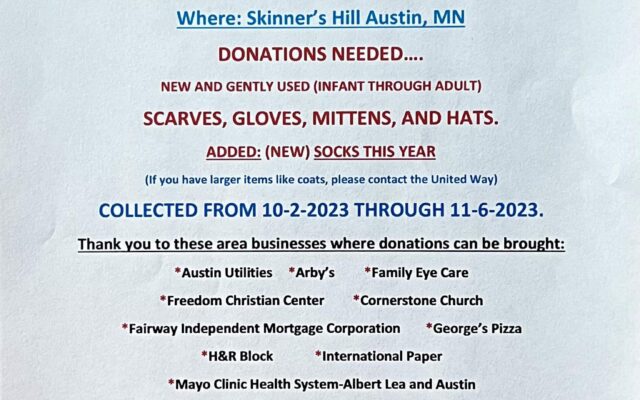 7th Annual Gift of Warmth Event to be held at Skinner’s Hill in Austin November 18th